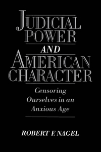 Imagen de portada: Judicial Power and American Character 9780195089011