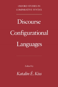 Cover image: Discourse Configurational Languages 1st edition 9780195088342