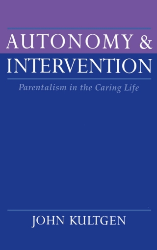 Cover image: Autonomy and Intervention 9780195085310