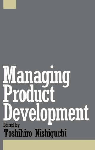 Imagen de portada: Managing Product Development 1st edition 9780195074383