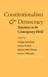 Omslagafbeelding: Constitutionalism and Democracy 1st edition 9780195071078