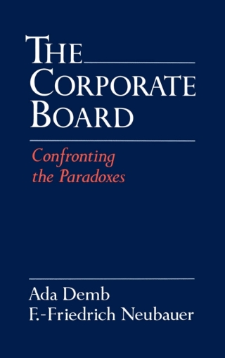 Imagen de portada: The Corporate Board 9780195070392