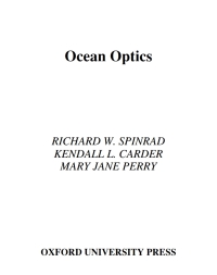 Immagine di copertina: Ocean Optics 9780195068436