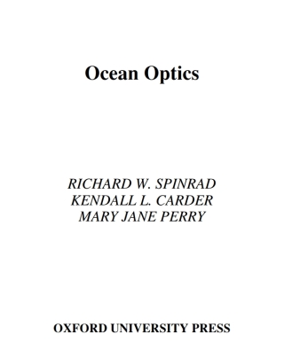Titelbild: Ocean Optics 9780195068436