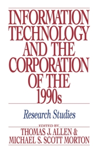 Cover image: Information Technology and the Corporation of the 1990s 1st edition 9780195068061