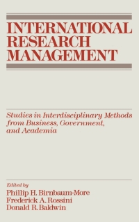 Cover image: International Research Management 1st edition 9780195062526