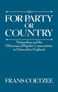 Cover image: For Party or Country 9780195062380