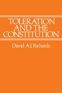 Imagen de portada: Toleration and the Constitution 9780195040180