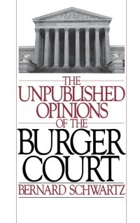 Titelbild: The Unpublished Opinions of the Burger Court 9780195053173