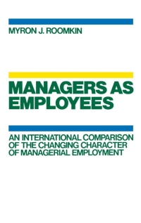 Cover image: Managers As Employees 1st edition 9780195043228