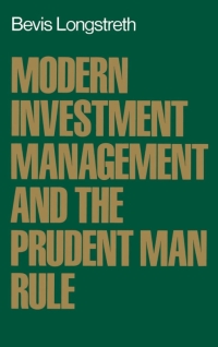 Imagen de portada: Modern Investment Management and the Prudent Man Rule 9780195041965