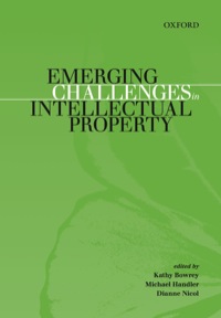 Omslagafbeelding: Emerging Challenges in Intellectual Property 1st edition 9780195575125