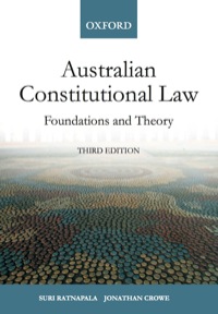 Imagen de portada: Australian Constitutional Law 3rd edition 9780195519037