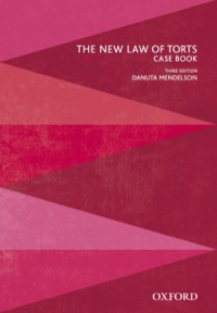 Imagen de portada: The New Law of Torts Case Supplement 3rd edition 9780195525076