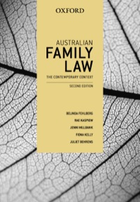 Cover image: Australian Family Law: The Contemporary Context 2nd edition 9780195574333
