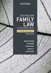 Cover image: Australian Family Law Teaching Materials: The Contemporary Context 2nd edition 9780195574401