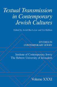 Imagen de portada: Textual Transmission in Contemporary Jewish Cultures 1st edition 9780197516485