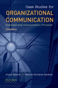 Cover image: Case Studies for Organizational Communication 9780195386721