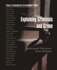 Cover image: Explaining Criminals and Crime 9780195329933