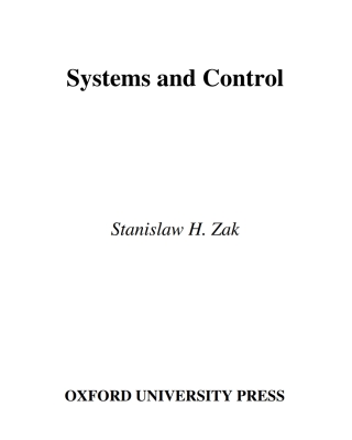 Cover image: Systems and Control 9780195150117