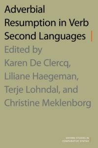 Immagine di copertina: Adverbial Resumption in Verb Second Languages 9780197651155