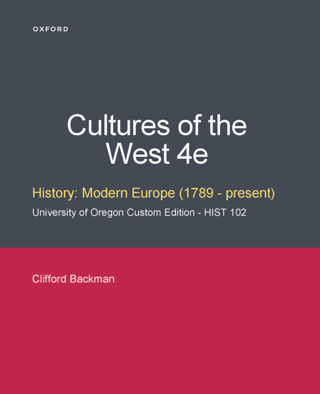 CULT WEST 4E CUST UNIV OREGON EPUB