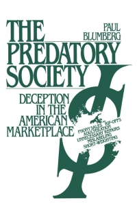Imagen de portada: The Predatory Society 9780195037623