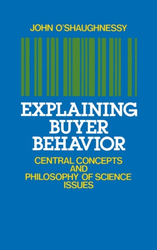 Cover image: Explaining Buyer Behavior 1st edition 9780195071085