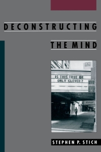 Cover image: Deconstructing the Mind 9780195126662