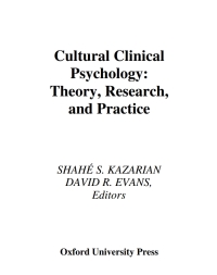 Cover image: Cultural Clinical Psychology 1st edition 9780195109450