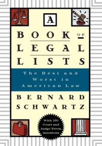 Omslagafbeelding: A Book of Legal Lists 9780195125023
