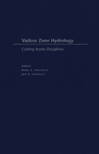 Cover image: Vadose Zone Hydrology 9780195109900