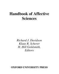 Titelbild: Handbook of Affective Sciences 1st edition 9780195126013