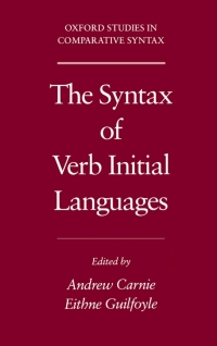 Imagen de portada: The Syntax of Verb Initial Languages 1st edition 9780195132229