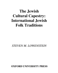 Cover image: The Jewish Cultural Tapestry 9780195158007