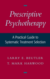 Cover image: Prescriptive Psychotherapy 9780195136692