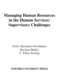 صورة الغلاف: Managing Human Resources in the Human Services 9780195137071
