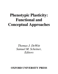 Cover image: Phenotypic Plasticity 1st edition 9780195138962