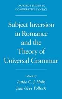 Titelbild: Subject Inversion in Romance and the Theory of Universal Grammar 1st edition 9780195142693