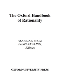 Immagine di copertina: The Oxford Handbook of Rationality 1st edition 9780195145397