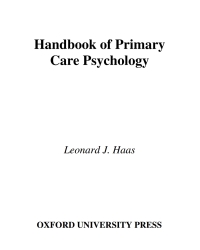 Cover image: Handbook of Primary Care Psychology 1st edition 9780195149395