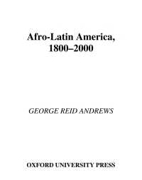 Imagen de portada: Afro-Latin America, 1800-2000 9780195152333