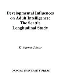 Imagen de portada: Developmental Influences on Adult Intelligence 9780195156737