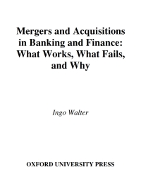 Cover image: Mergers and Acquisitions in Banking and Finance 9780195159004
