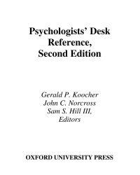 Imagen de portada: Psychologists' Desk Reference 2nd edition 9780195166064