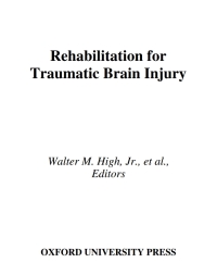 Imagen de portada: Rehabilitation for Traumatic Brain Injury 1st edition 9780195173550