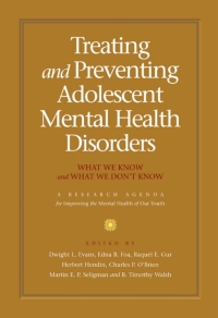 Cover image: Treating and Preventing Adolescent Mental Health Disorders 1st edition 9780195173642