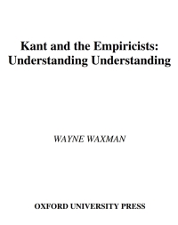 Cover image: Kant and the Empiricists 9780195177398