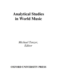 Cover image: Analytical Studies in World Music 1st edition 9780195177893