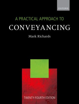 Imagen de portada: A Practical Approach to Conveyancing 24th edition 9780198873365